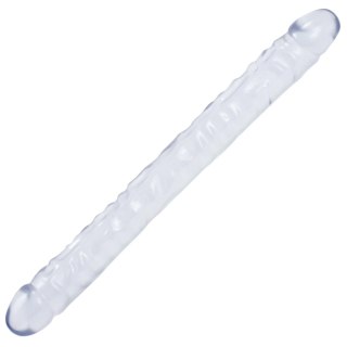 Doc Johnson Crystal Jellies Double Dong 45 cm Elastyczny Model Przezroczysty