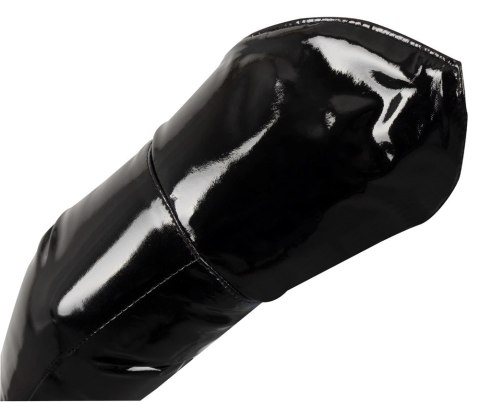 Black Level Długie Vinylowe Rękawiczki Czarne M Błyszczące