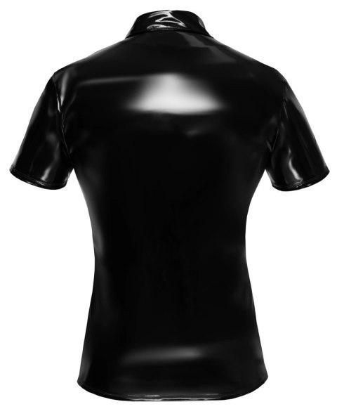Black Level Polo Męska Koszulka Czarna Połysk L Dopasowana