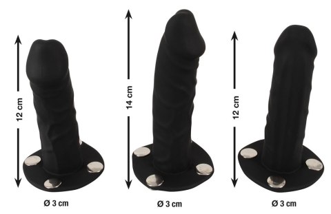 Bad Kitty Uprząż L/XL z 3 wymiennymi elementami silikonowymi