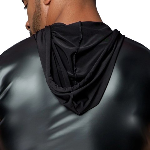 Noir Powerwetlook Męski Bezrękawnik z Kapturem Czarny M