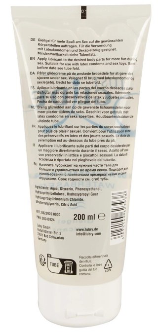 Just Glide Wegański Żel Nawilżający na Bazie Wody 200ml - Hipoalergiczny