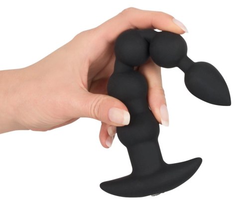 Black Velvets model 60383 - silikonowy korek analny z wibracją, czarny