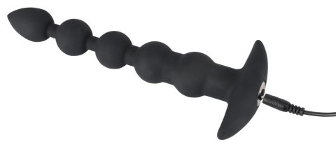 Black Velvets model 60383 - silikonowy korek analny z wibracją, czarny