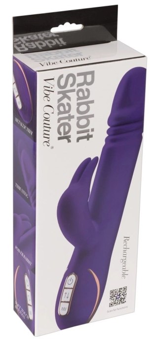 Vibe Couture Skater Rabbit Fioletowy - wibrator z funkcją ruchu i 7 trybami