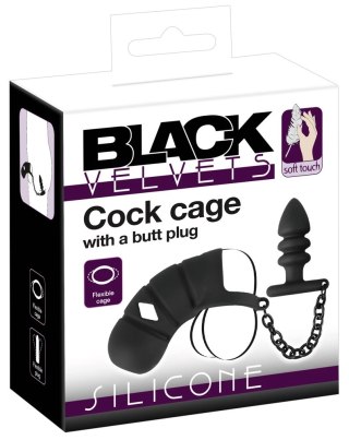 Black Velvets System Kontroli Komfortu Czarny 11,5 cm Silikonowy