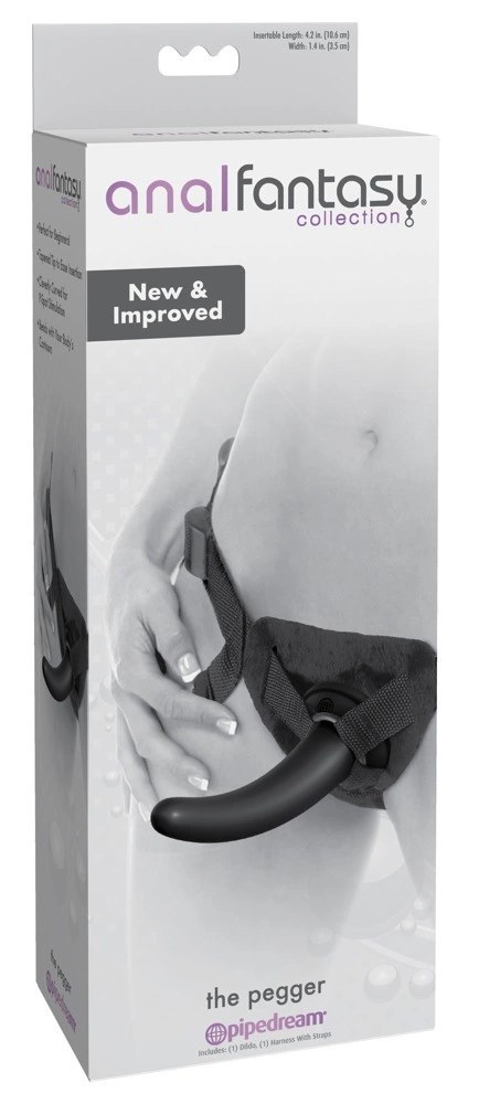Anal Fantasy Strap-On Uprząż z wyjmowanym elementem 12cm czarna