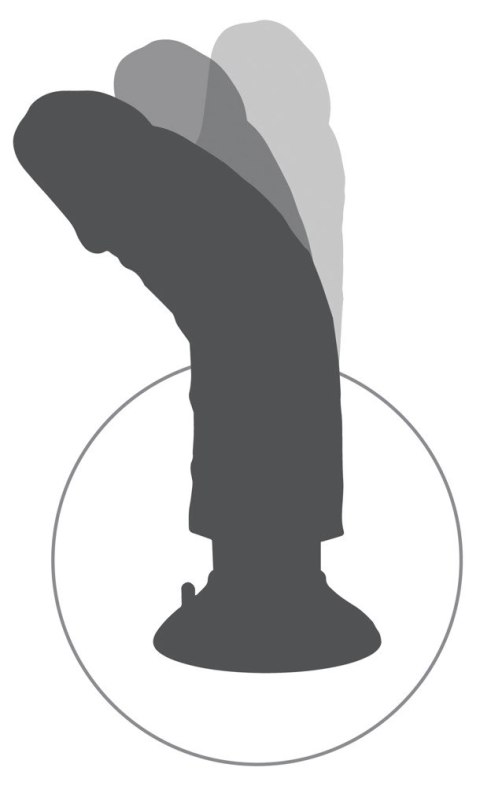 King Cock Model 20 cm Jasny - Wibrator z Przyssawką, Anatomiczny Kształt