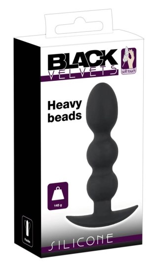Black Velvets model 145g czarny - koraliki z podstawką silikonowe