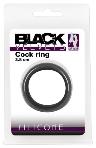 Black Velvets pierścień anatomiczny duży 3,8 cm czarny silikonowy