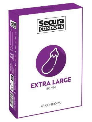 Secura Extra Large 48 szt. prezerwatywy duży rozmiar silikonowa powłoka