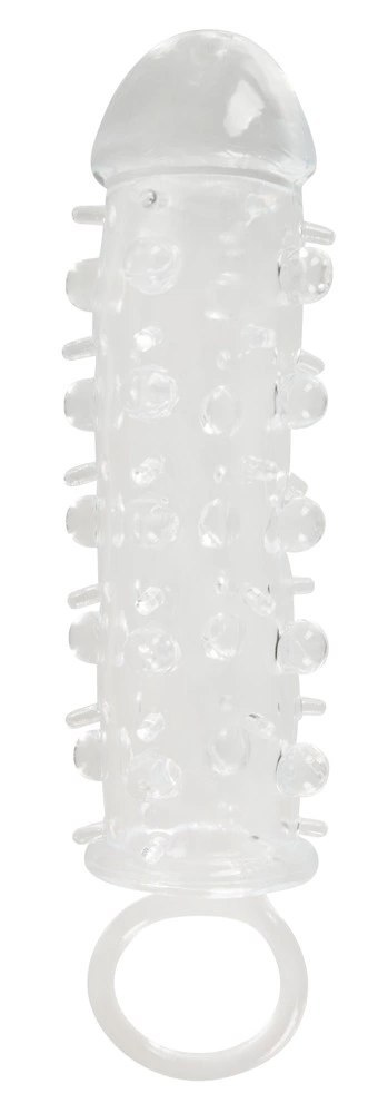 You2Toys Crystal - Transparentna nakładka z wypustkami i pierścieniem 11 cm