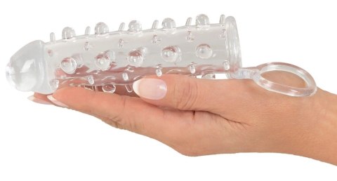 You2Toys Crystal - Transparentna nakładka z wypustkami i pierścieniem 11 cm