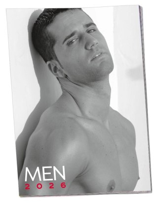 Orion Brand Kalendarz PIN-UP Mężczyźni 12 Miesięcy A3 czarno-biały