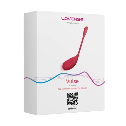 Lovense Vulse Czerwony - Jajko Wibrujące z Pulsacją, Aplikacja, IPX7