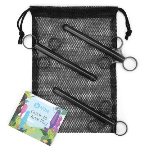 B-Vibe Lubricant Applicator Set - Zestaw 3 aplikatorow z etui, 9cm