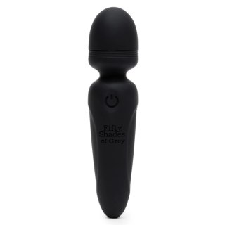 Fifty Shades of Grey Sensation Mini Wand - masażer, silikon, USB, czarny