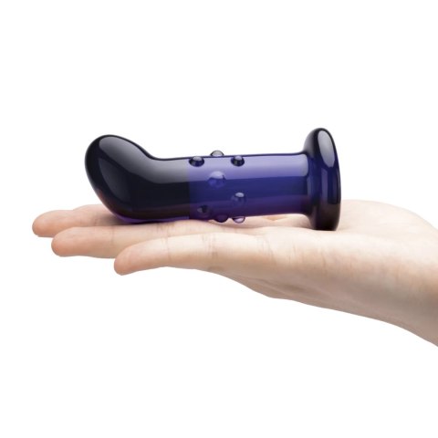 Glas Vibrating Dotted Plug szklany, zdalnie sterowany, 10 cm