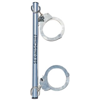 Sportsheets S&M Spreader Bar z metalowymi mankietami 66 cm