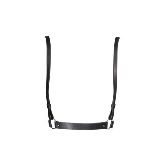 Bijoux Indiscrets Maze X Harness Black - Regulowana uprząż ze skory wegańskiej