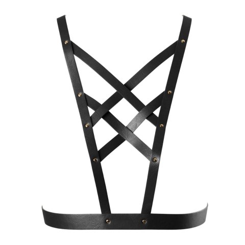 Bijoux Indiscrets Maze Net Cleavage Harness Black - regulowana uprząż