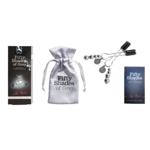 Fifty Shades of Grey The Pinch - zaciski regulowane z metalowym wykończeniem 8,3 cm