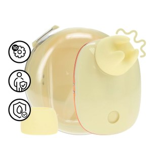 Dreamsicle Compact AirTap Vibrator żołty 2w1 z wymiennymi końcowkami
