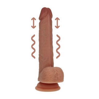 Dual Density Silicone - Model Thrusting Vibrating 17,8 cm Tan