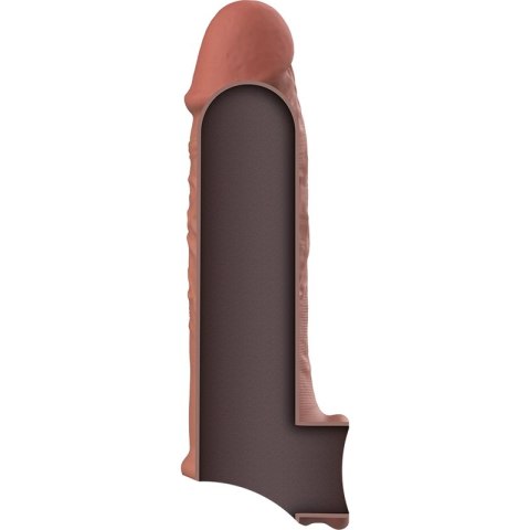 VirilXL V9 brązowy rękaw silikonowy do zwiększania obwodu 13,5 cm