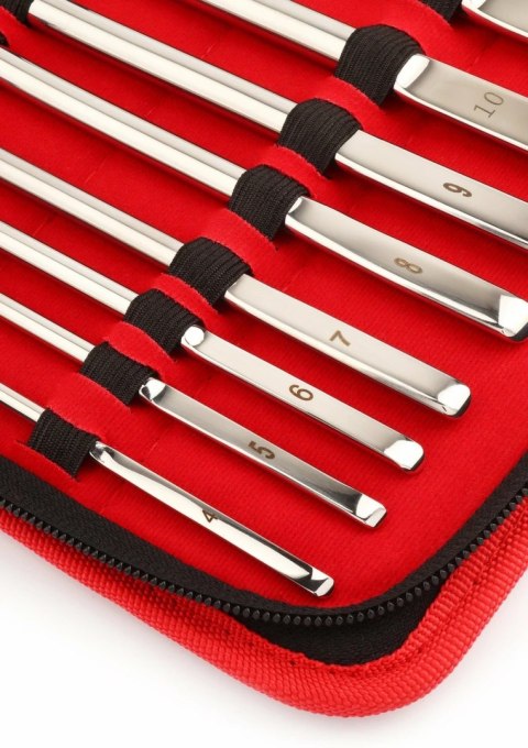 Mr. Steel Single-End Dilator Zestaw 14 szt. stal nierdzewna precyzyjne rozmiary