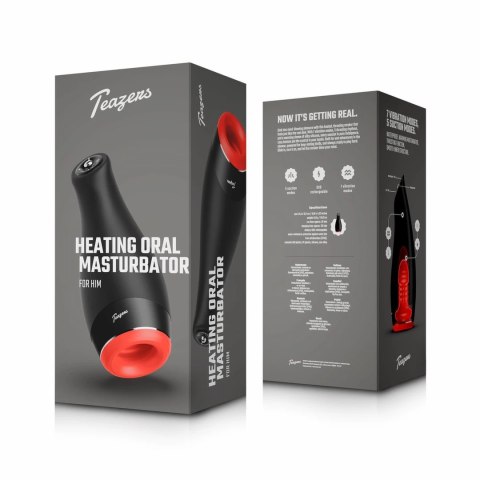 Teazers Heating Oral Black - Automatyczna Maszyna Intymna z Podgrzewaniem