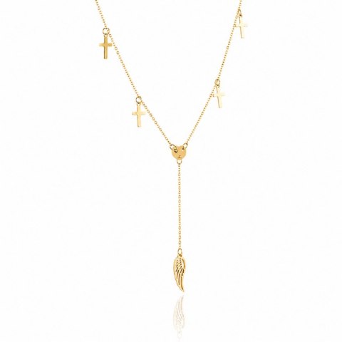 Naszyjnik stal chirurgiczna pozłacana 14k gold NST1382