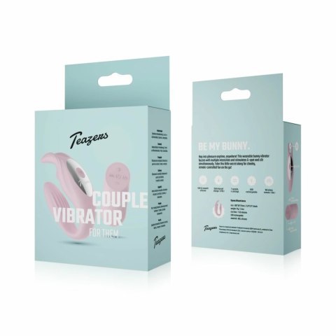 Teazers Bunny - Masażer Parowy z Pilotem, Rożowy, 7 Trybow Wibracji