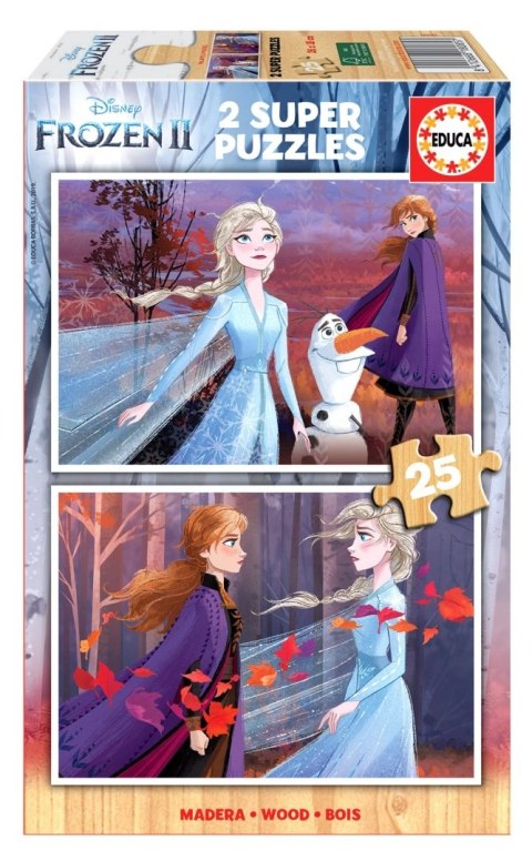 PUZZLE 2X25 DREWNO KRAINA LODU