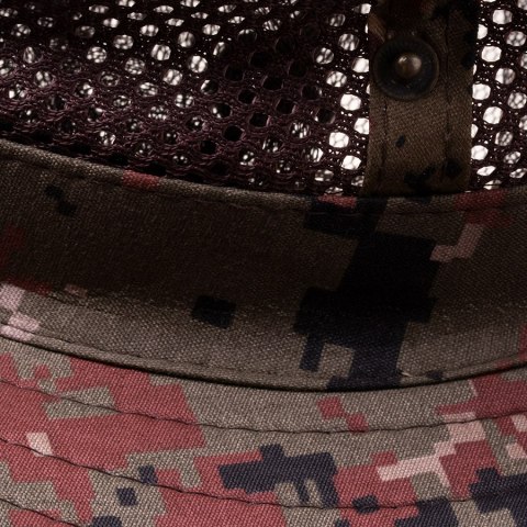 Moskitiera siatka na owady, kapelusz na głowę - czerwono brązowy