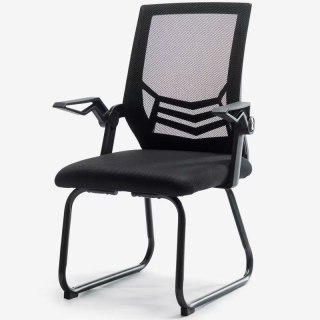 Ergonomiczne krzesło biurowe, konferencyjne z siatki- czarne