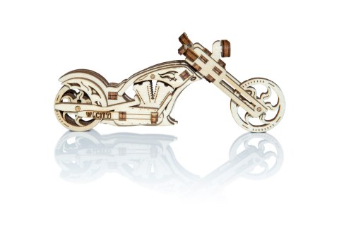 Drewniane Puzzle 3D - Motocykl Chopper