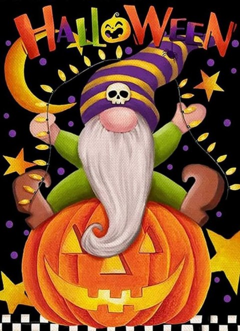 Haft Diamentowy/ Obraz 5D/ Mozaika Diamentowa/ Diamond Painting - Halloween, rozm. 40x50 cm