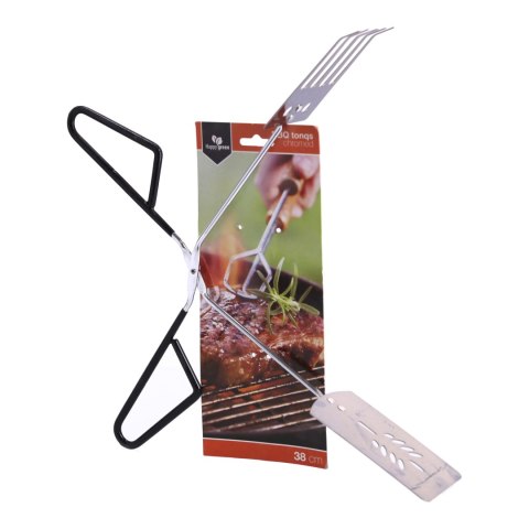 Chromowane szczypce BBQ 38cm