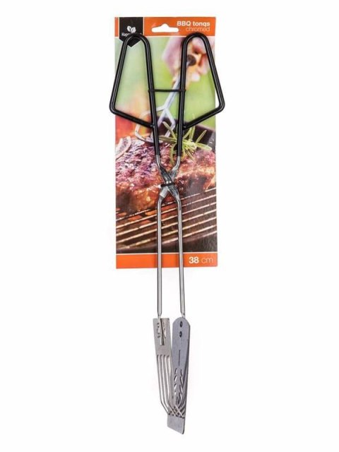 Chromowane szczypce BBQ 38cm