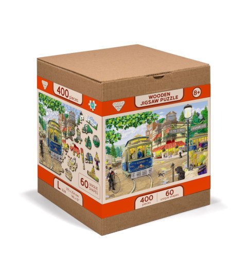 Drewniane Puzzle z figurkami - Wiktoriańska ulica rozm. XL, 1010 elementów