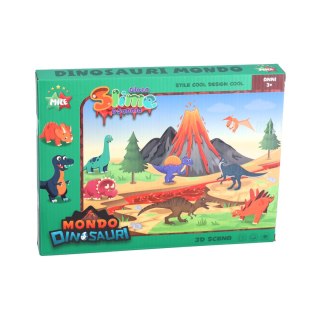 Scena 3D dinozaury DIY
