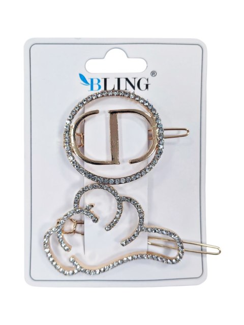 Spinki, wsuwki do włosów BLING 2 szt. - złota, typ IV