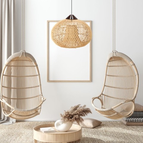 Dekoracyjna rattanowa lampa wisząca - 40 cm (naturalny kolor)