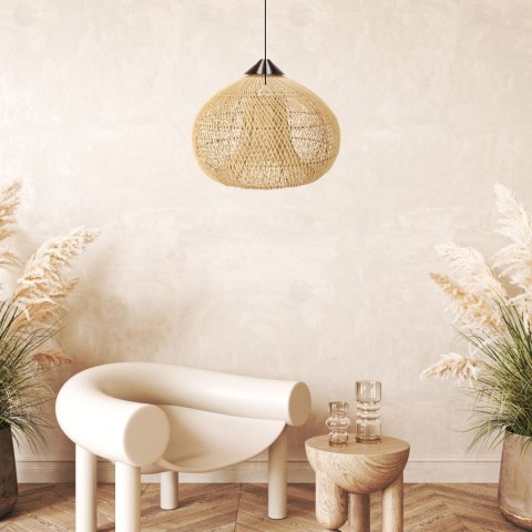 Dekoracyjna rattanowa lampa wisząca - 50 cm (naturalny kolor)