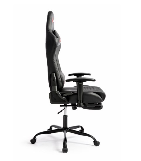 Ergonomiczny Obrotowy Fotel Gamingowy Czarny Z Podnóżkiem Fotel Biurowy