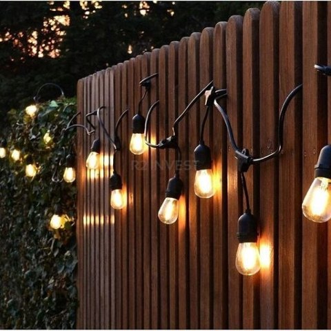 Girlanda Ogrodowa Świetlna 10M 10X Żarówka LED Sieciowa Wodoszczelna